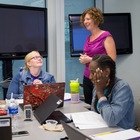 Instructor working with teachers